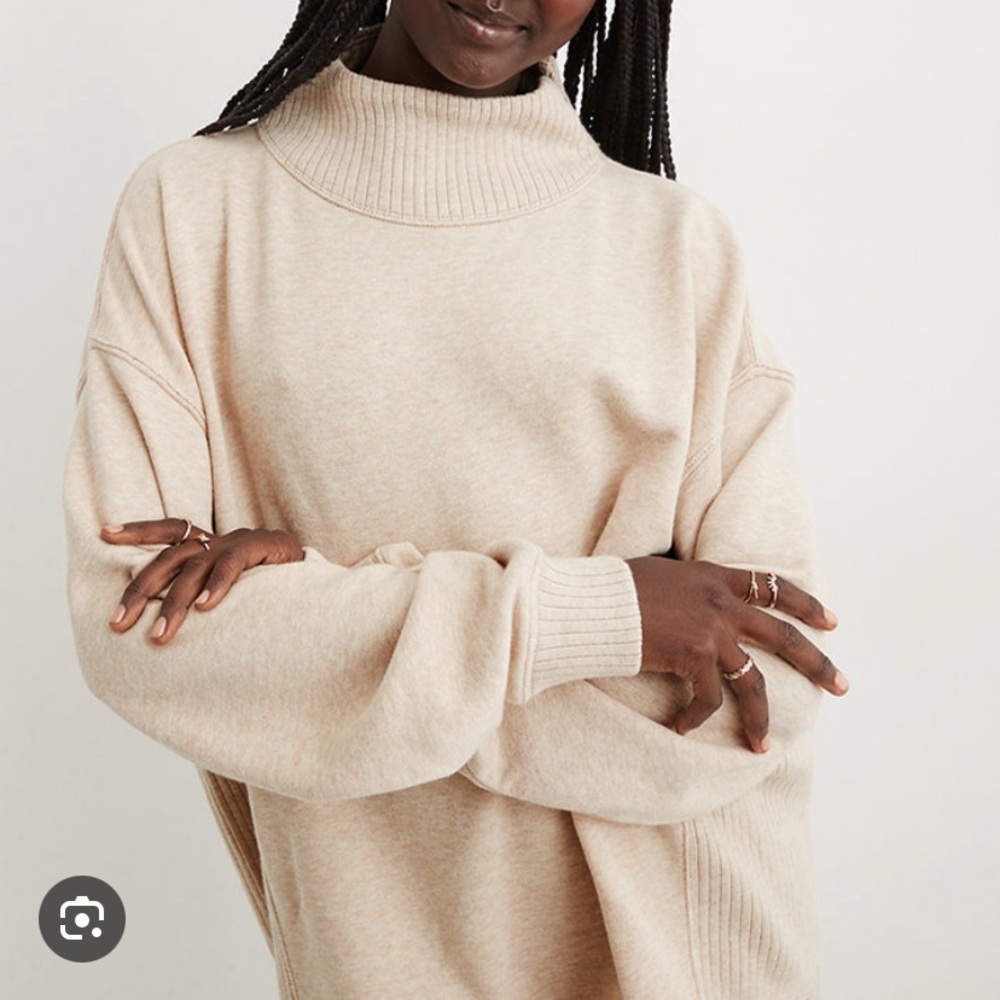 Aerie Down-To-Earth oversized mock neck sweater